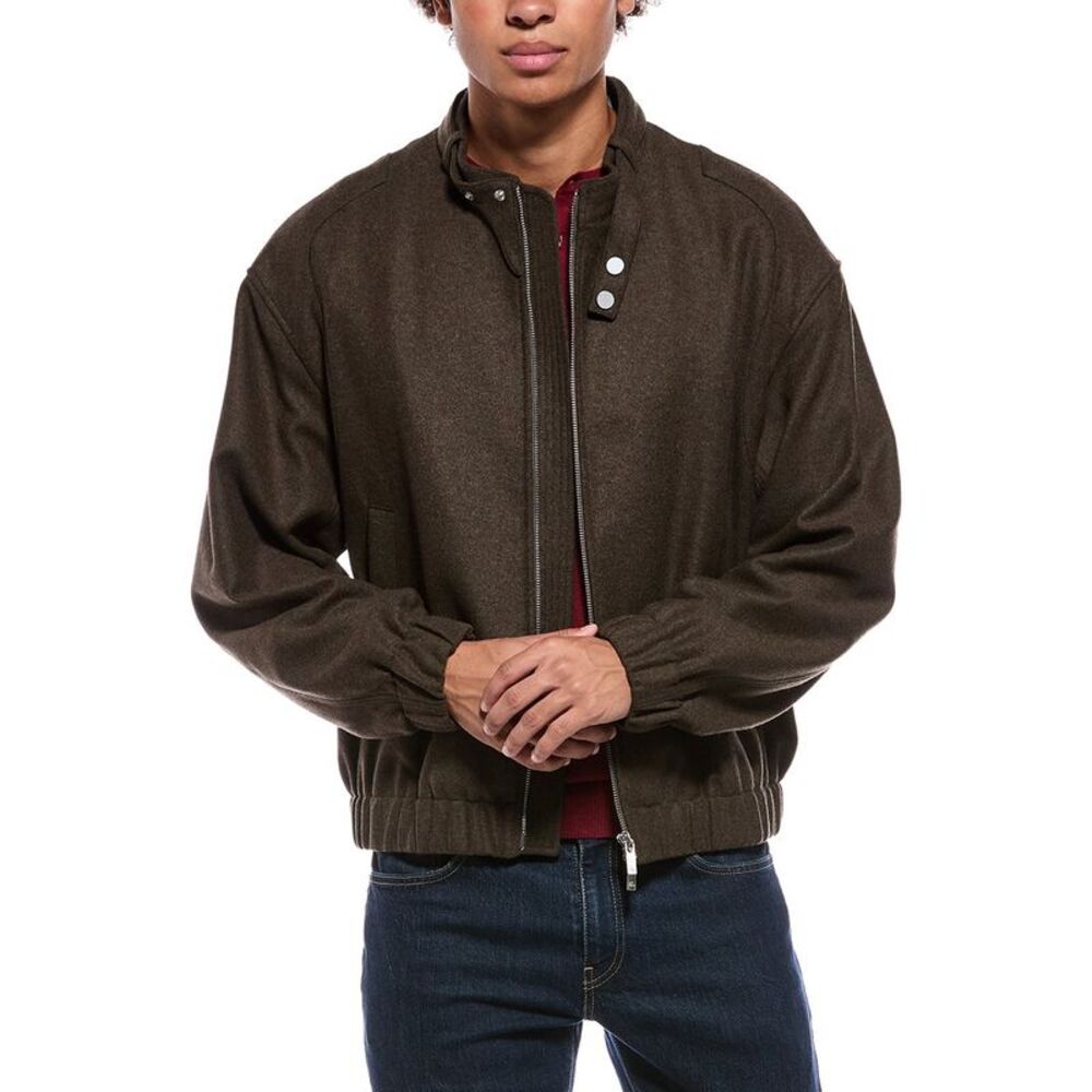 Helmut Lang Mens  Belted Bomber Jacket, Green